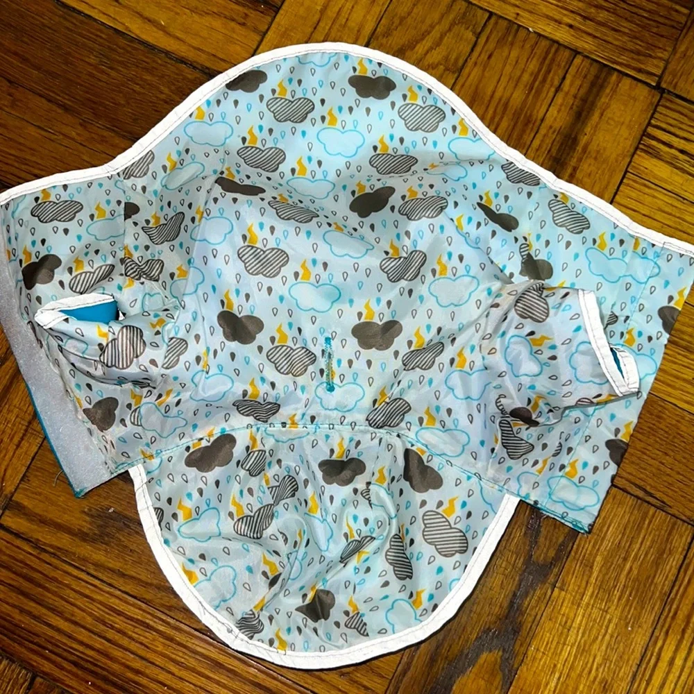 reversible puppy rain coat size: XS/S